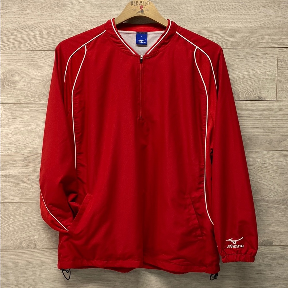 Mizuno Red Warm Up Lined Jacket